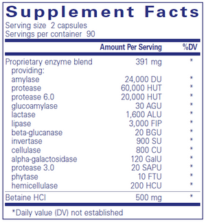 Digestive Enzymes Ultra w/ HCI 180 caps